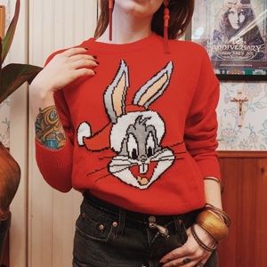H&M Bugs Bunny Santa Christmas Sweater